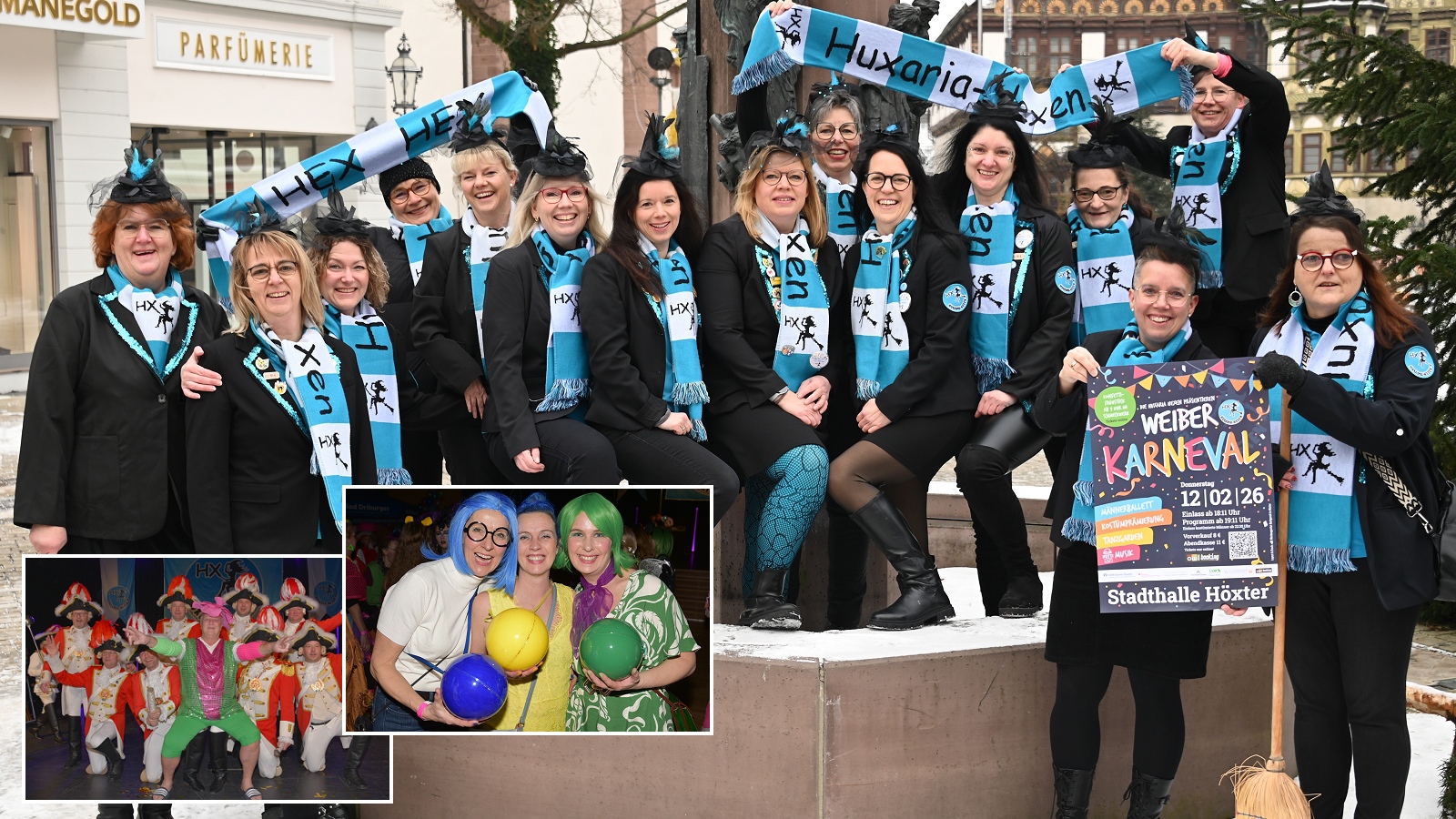 Weiberkarneval und Konfetti-Frühstück am 12. Februar in Höxter: Mit geballter Frauenpower lassen die Huxaria-Hexen die Rakete starten