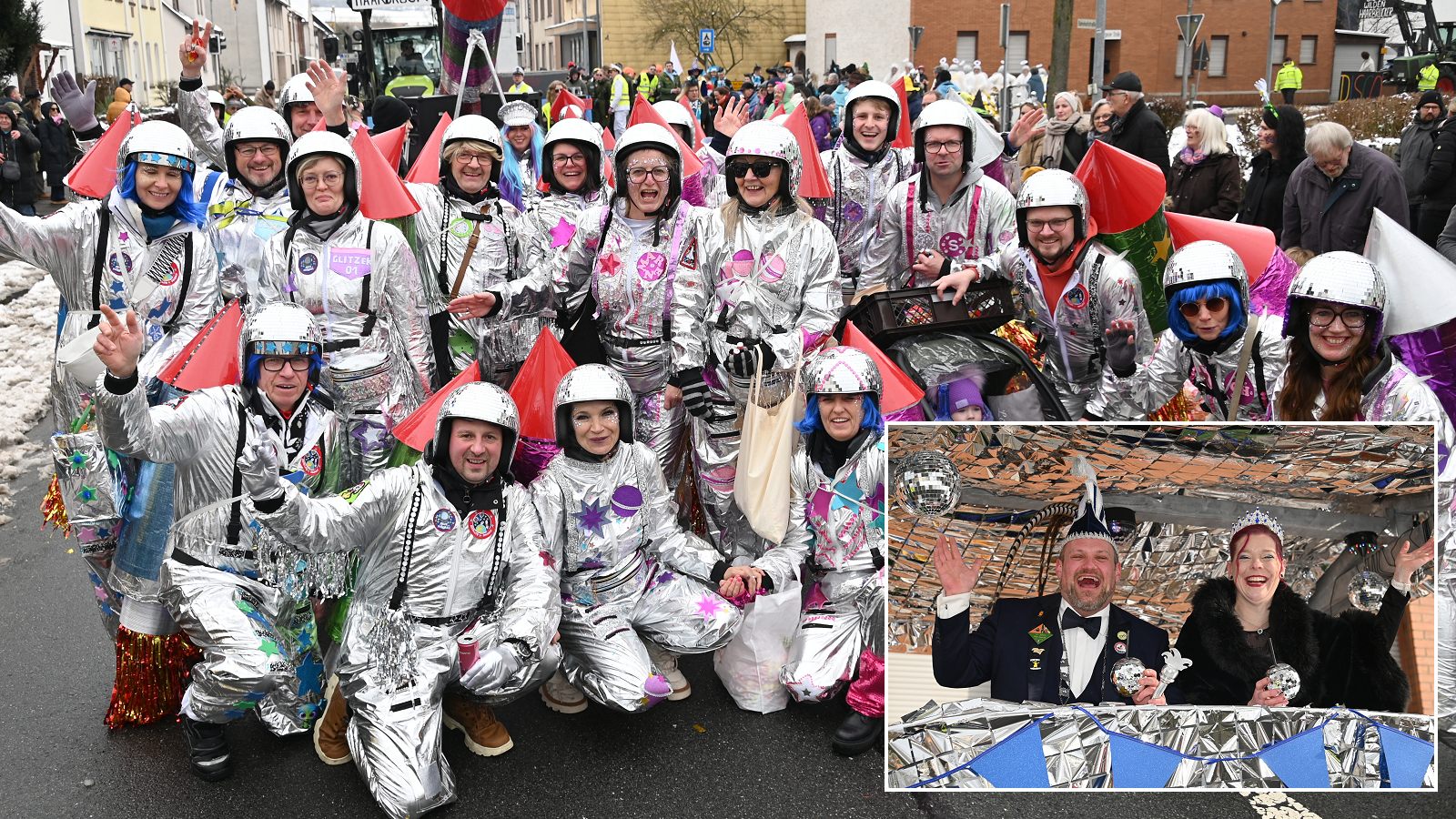 Glitzer, Jubiläum und ein Hauch von Schnee – Rosenmontagsumzug des CVWB begeistert Tausende